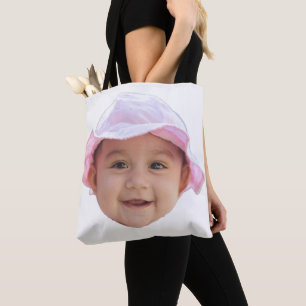 Tote Bag Photo personnalisée de bébé, visage de bébé photo