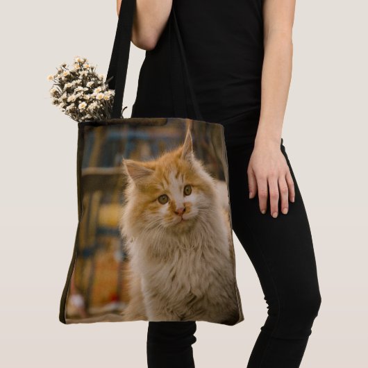Tote Bag Photo Personnalisée de chat pour animaux de compag (De près)
