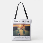 Tote Bag Photo personnalisée Meilleure Nana Ever (Dos)