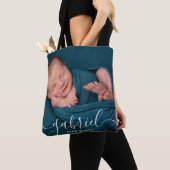 Tote Bag Photo personnalisée Nom bébé Accessoires pour bébé (De près)