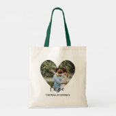 Tote Bag Photo personnelle Heart Frame Modern Calligraphy (Dos)
