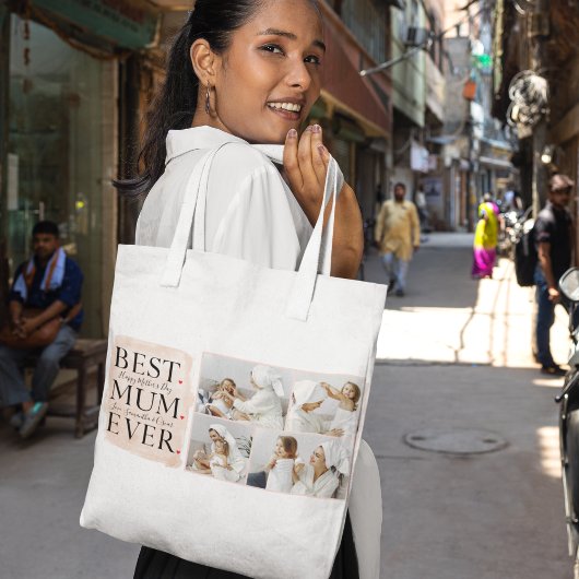 Tote Bag Photo Pink Happy Mothers Day