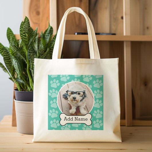 Tote Bag Photo pour animaux de compagnie avec os de chien e