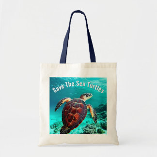 Tote Bag Photo Réaliste Tortue de mer | Sauvez Les Tortues 