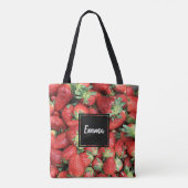 Tote Bag Photo Red Juicy Strawberries (Dos)