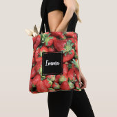 Tote Bag Photo Red Juicy Strawberries (De près)