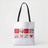 Tote Bag Photo Rouge et rose Meilleure mère Ever Venin (Devant)
