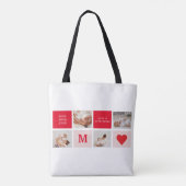 Tote Bag Photo Rouge et rose Meilleure mère Ever Venin (Dos)