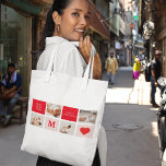 Tote Bag Photo Rouge et rose Meilleure mère Ever Venin<br><div class="desc">Photo Collage moderne Red & Pink Best Mom Ever Gift Meilleur cadeau personnalisé pour la journée des mères,  la journée de la femme ou l'anniversaire de maman. Surprenez Maman avec un cadeau qui est aussi Extraordinaire qu’elle.</div>