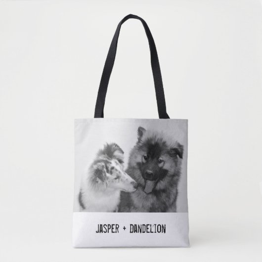 Tote Bag Photo simple, moderne personnalisée pour animaux d (Devant)