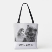 Tote Bag Photo simple, moderne personnalisée pour animaux d (Dos)