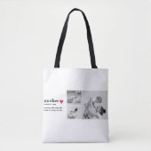 Tote Bag Photo & Texte Moderne Coeur Rouge Mère Cadeau (Devant)