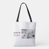Tote Bag Photo & Texte Moderne Coeur Rouge Mère Cadeau (Dos)