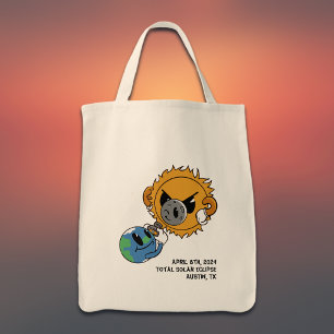 Tote Bag Photobomb Solaire Eclipse 2025 Personnalisé