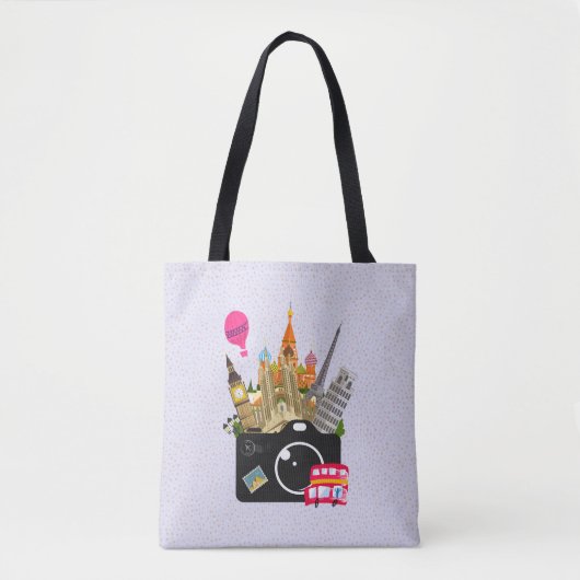 Tote Bag Photographe de voyage européen (Devant)