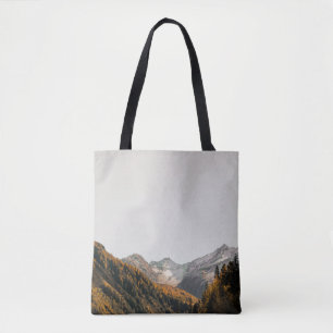 TOTE BAG PHOTOGRAPHIE AÉRIENNE DE LA MONTAGNE SOUS LE CIEL