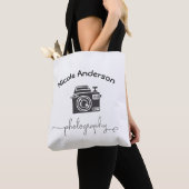Tote Bag Photographie Caméra moderne minimal Logo Graphique (De près)