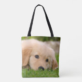 Tote Bag Photographie de Golden Retriever Cute Puppy Dog - (Dos)