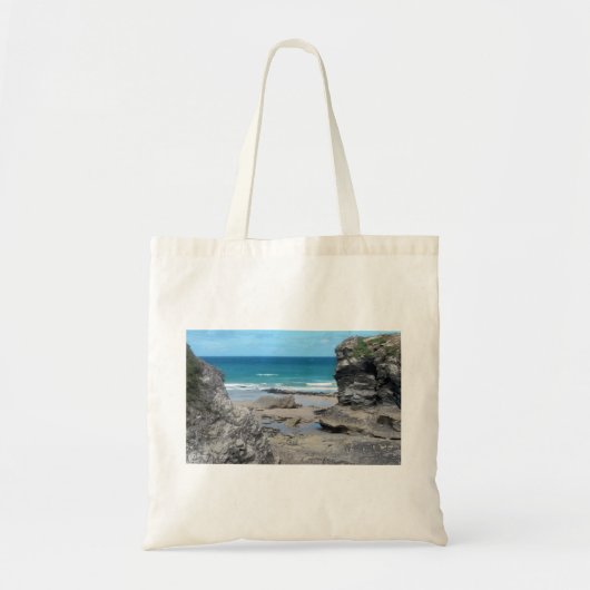 Tote Bag Photographie de Newquay les Cornouailles de plage (Devant)