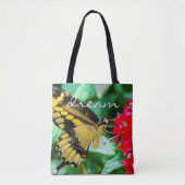 Tote Bag Photographie de rêve de papillon noir jaune (Devant)