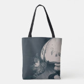 Tote Bag Photographie de style noir de chats et lampes (Dos)