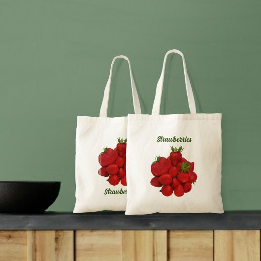 Tote Bag Photographie des fraises rouges