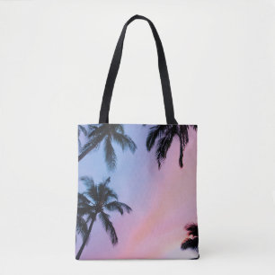 Tote Bag Photographie en angle bas cocotiers en or 
