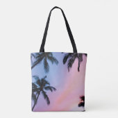 Tote Bag Photographie en angle bas cocotiers en or  (Dos)