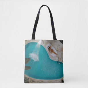 Tote Bag Photographie en angle supérieur de la piscine exté