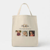 Tote Bag Photos initiales du monogramme (Dos)