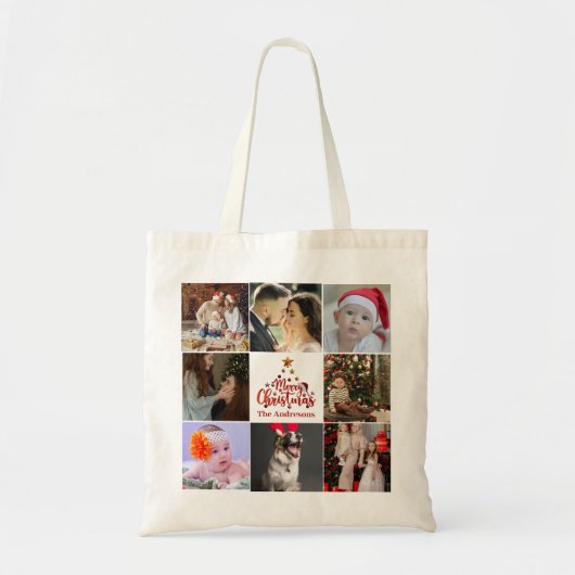 Tote Bag Photos multivacances | Joyeux Noël | Gift Fourre-t (Devant)