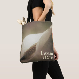 Tote Bag Phrase du temps de rêve de la Lily de paix
