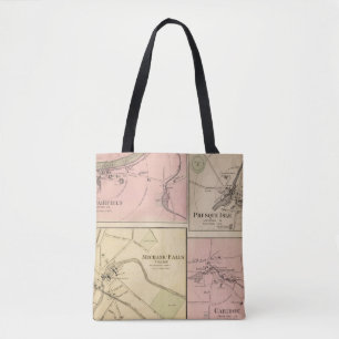 Tote Bag Pi Fairfield, île de Presque, carte de caribou