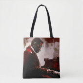 Tote Bag Pianiste de bar nocturne (Devant)