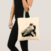 Tote Bag Pianiste de chat aveugle (Devant (produit))