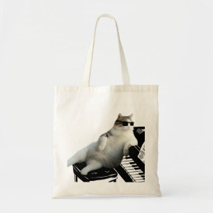 Tote Bag Pianiste de chat aveugle