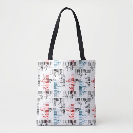 Tote Bag Pianiste mains motif (Devant)
