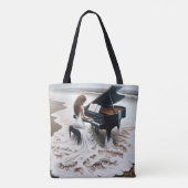Tote Bag Pianiste Océanique Jouant Un Grand Pianol (Dos)