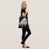 Tote Bag Piano à queue et notes de musique (Sur le modèle)