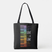 Tote Bag piano arc-en-ciel (Dos)