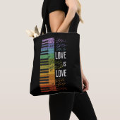 Tote Bag piano arc-en-ciel (De près)