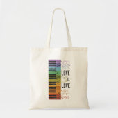 Tote Bag piano arc-en-ciel (Devant)