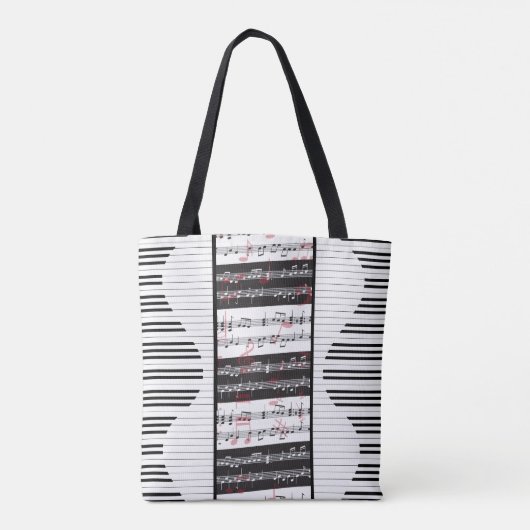 Tote Bag Piano et musique score 2 (Dos)