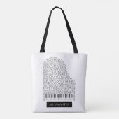 Tote Bag Piano Word Cloud cadeau pour professeur de piano (Dos)