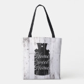 Tote Bag Pichet en bois blanc de ferme rustique Maison Douc (Dos)