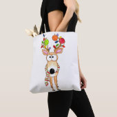 Tote Bag Pickleball Christmas Reindeer (De près)