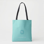 Tote Bag Pickleball Monogram Robin's Egg Blue (Devant)