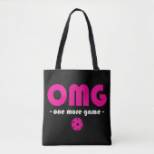 Tote Bag Pickleball One More Jeu noir / rose (Devant)