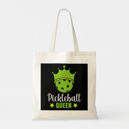 Tote Bag Pickleball Queen Funny Pickball Ball Queen (Dos)