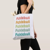 Tote Bag Pickleball Retro Pickleball Player (De près)